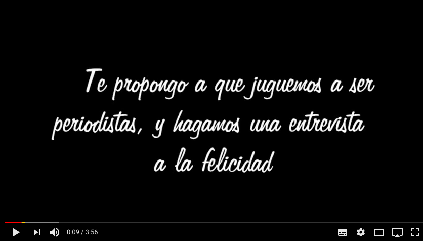 Entrevista a la felicidad: un cortometraje.