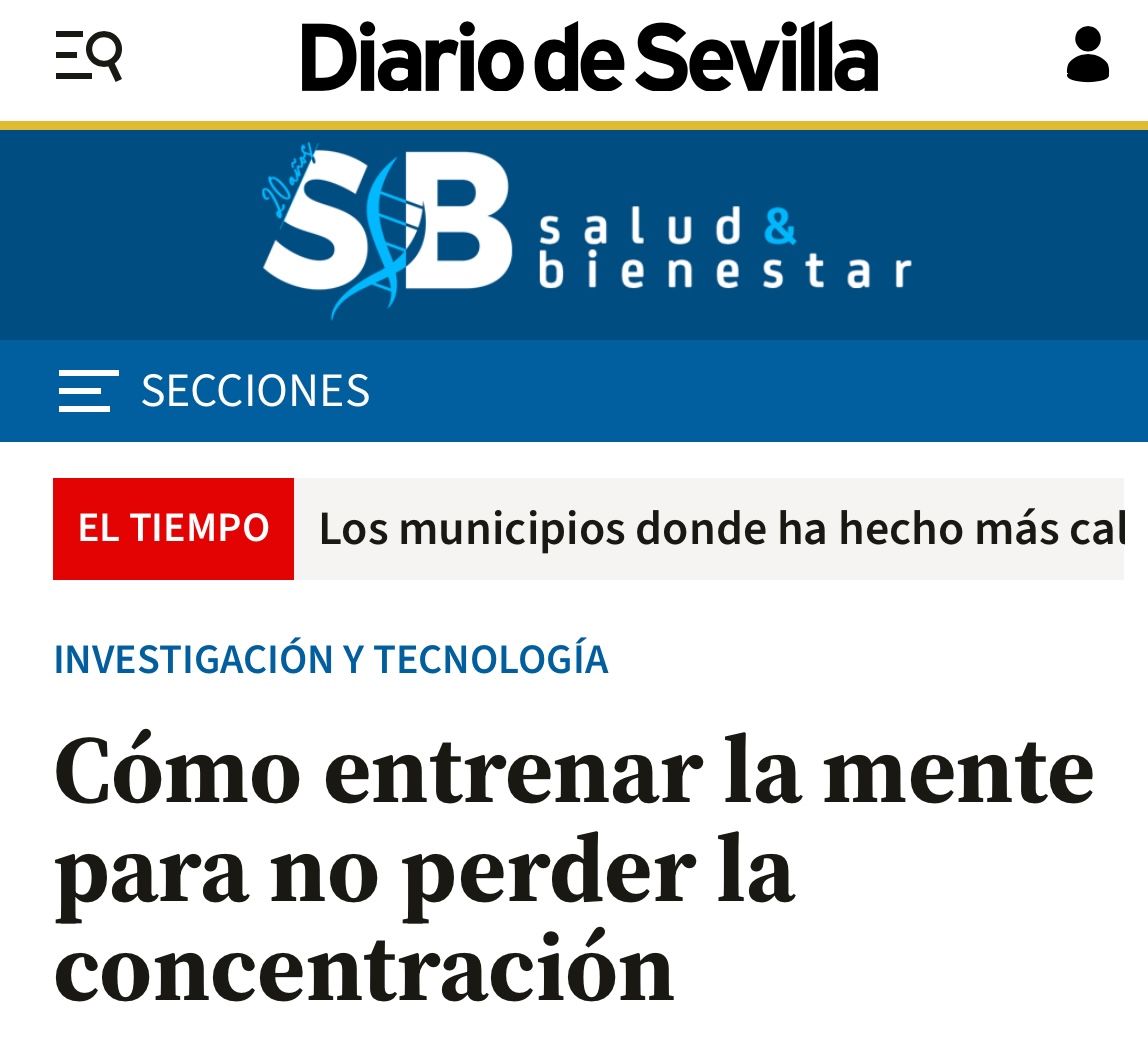 Artículo en el diario de Sevilla: Cómo entrenar la mente para no perder la concentración